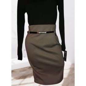 Elegáns ceruza szoknya övvel
