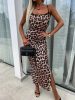 Leopárd mintás csipkés maxiruha