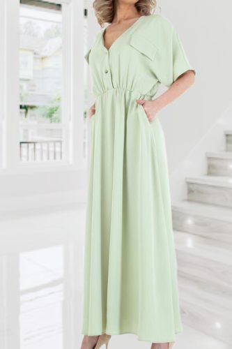 Gyönyörű lezseren elegáns zsebes maxiruha