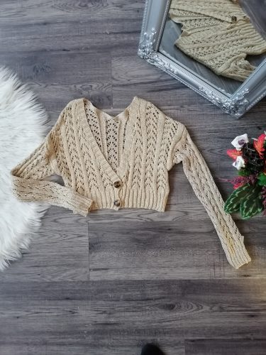 Arany elegáns kötött boleró