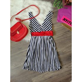  Kék-fehér tengerész csíkos miniruha 