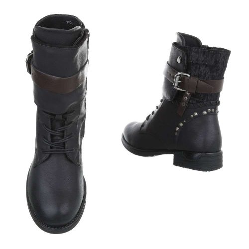 Fekete csatos fűzős bakancs (1901)