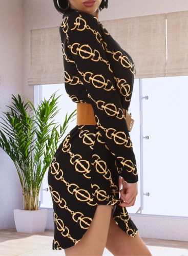 Elegáns mintás nagy méretű tunika / miniruha