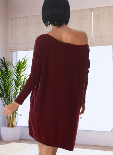 Extra méretű lenge mintás kötött tunika