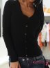 Gombos kötött fekete kardigán hátán flitterrel