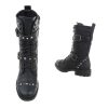 Fekete csatos szegecses bakancs (5401)