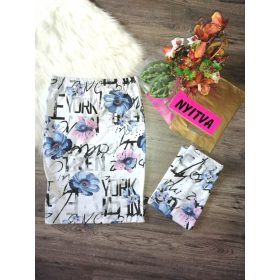 Virág mintás pamut ceruza szoknya (618)