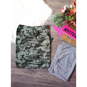 Mintás zsebes megkötős lezser pamut ceruza szoknya (619)