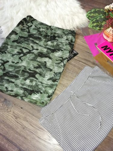 Mintás zsebes megkötős lezser pamut ceruza szoknya (619)