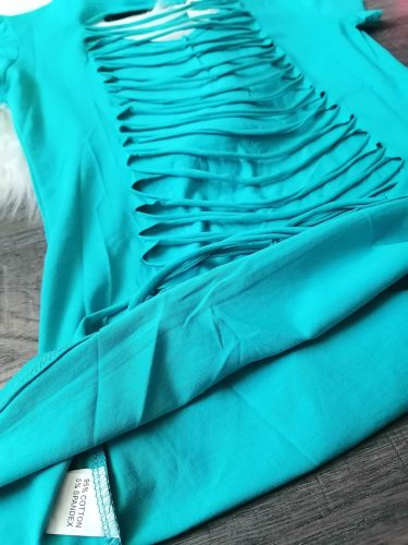 "I LOVE BOYS" feliratos hátán szaggatott strasszos póló / felső