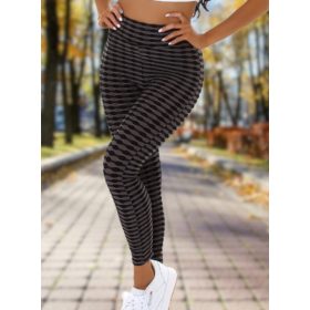   Alakformáló PUSH UP szürke mintás fitness leggings / cicanadrág (8365)