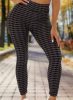 Alakformáló PUSH UP szürke mintás fitness leggings / cicanadrág (8365)