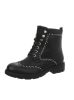 Fekete fűzős szegecses bakancs (BZ8393)