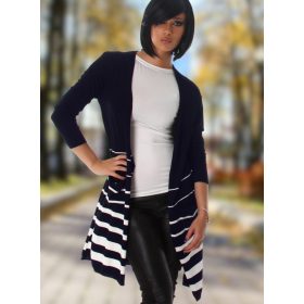 Elegáns alján csíkos kötött kardigán
