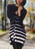 Elegáns alján csíkos kötött kardigán