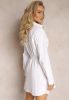Fehér galléros gumis derekú ingruha / miniruha / tunika
