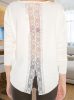 Hátán csipke betétes strasszos fehér felső