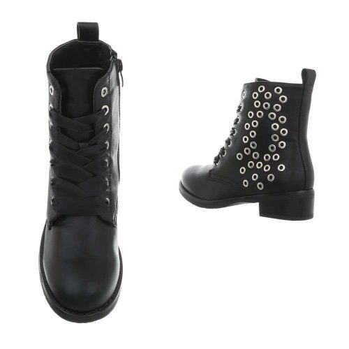 Fekete szegecses bakancs (FC-H53)