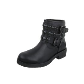 Fekete bakancs csatokkal (FC-H55)