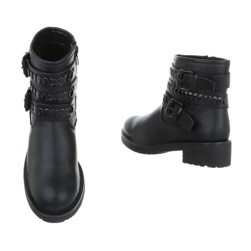 Fekete bakancs csatokkal (FC-H55)