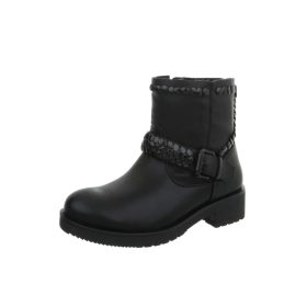 Fekete szegecses bakancs (FC-H59)