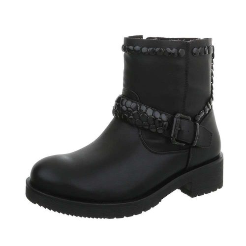 Fekete szegecses bakancs (FC-H59)