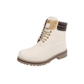 Bézs fűzős bakancs (H929)