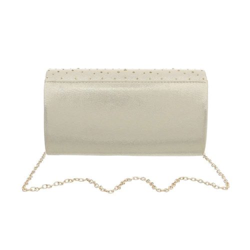 Arany alkalmi kézi táska strasszkövekkel (HD683)