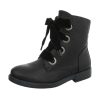 Fekete fűzős bakancs (HFN-5505)