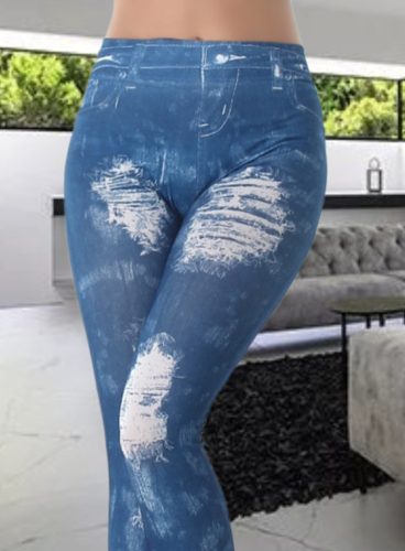 Szexi kék farmer hatású leggings / cicanadrág