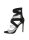 Szexi fekete magas sarkú szandál szegecsekkel (HP-97)