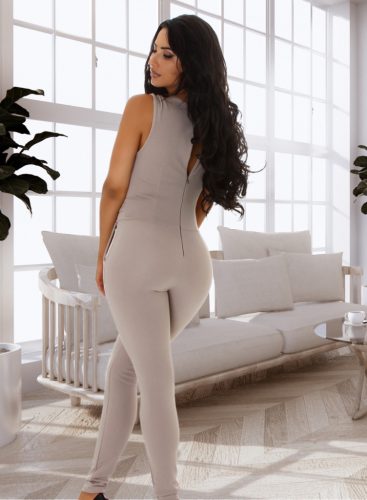 Elegáns ujjatlan overál arany díszítéssel (JL9929)