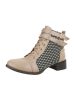 Bézs fűzős mintás bakancs (JU1179)