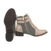 Bézs fűzős mintás bakancs (JU1179)