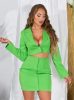 Zöld színű elegáns nyitott blézer ruha 