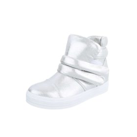  Ezüst színű magasított szárú sneaker / sportcipő (KB-015)