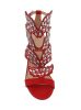 Exkluzív piros magas sarkú szandál extra köves dísszel (KK04)