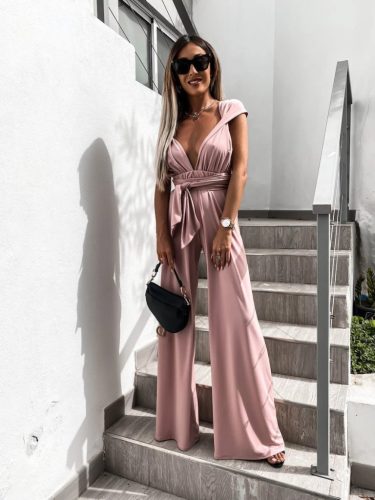 Exkluzív púder színű infinity maxi overál