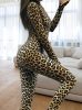 Leopárd mintás / ocelot mintás extravagáns női overál cipzárral