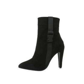 Fekete magas sarkú bokacsizma (MT022)
