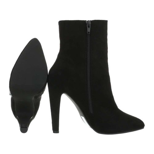 Fekete magas sarkú bokacsizma (MT022)