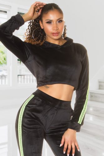 Kényelmes trendi variálható plüss szett / melegítő