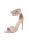 Elegáns bézs magas sarkú szandál gyöngy díszítéssel (SY-2037)