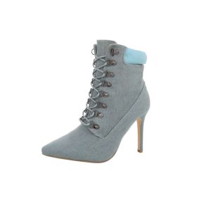 Farmer fűzős magas sarkú bokacsizma (SY004)