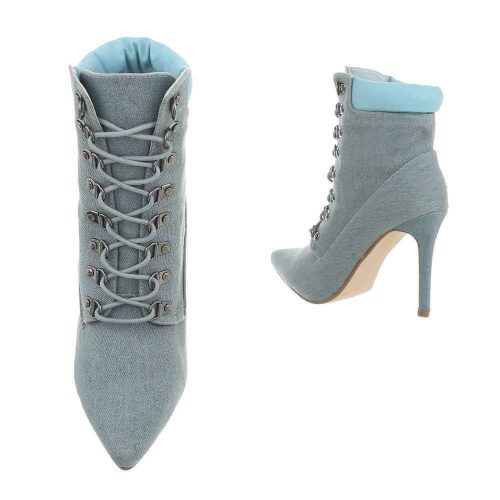 Farmer fűzős magas sarkú bokacsizma (SY004)