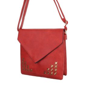 Piros szegecses oldaltáska (TA-B430)