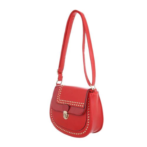 Elegáns piros oldaltáska csattal és szegecsekkel (TA-K2320)