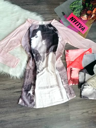 Mintás lenge vékony tunika / felső (TS564)