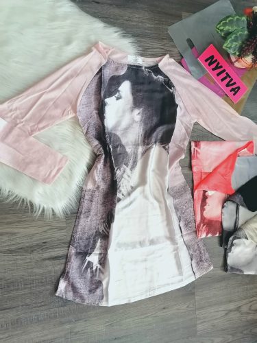 Mintás lenge vékony tunika / felső (TS564)