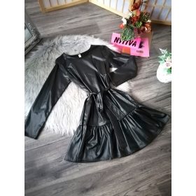 Szexi bőrruha övvel